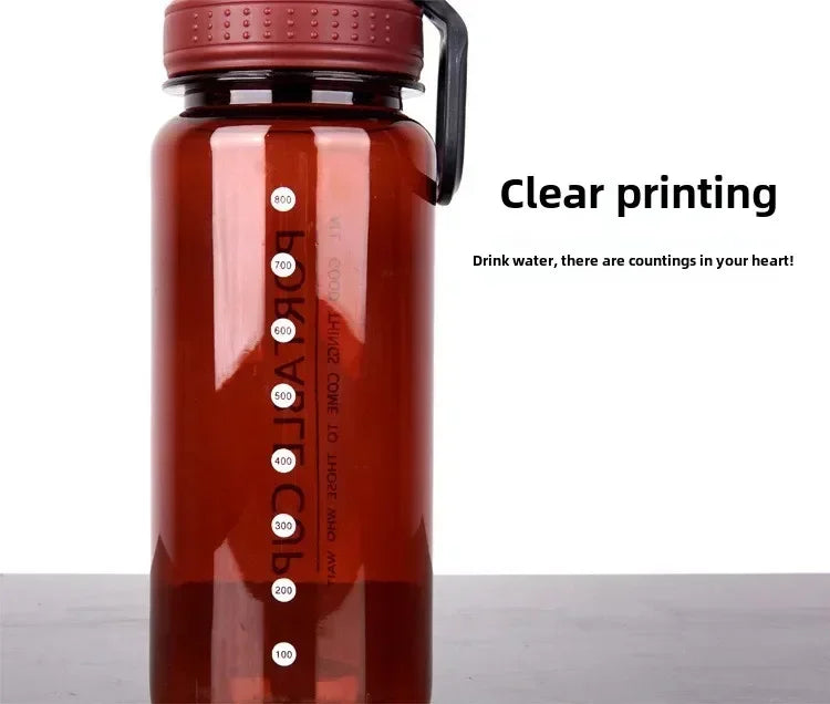 1 peça 1000ml copo criativo de grande capacidade garrafa esportiva de água para entusiastas de fitness garrafa agitadora de hidratação fácil de transportar