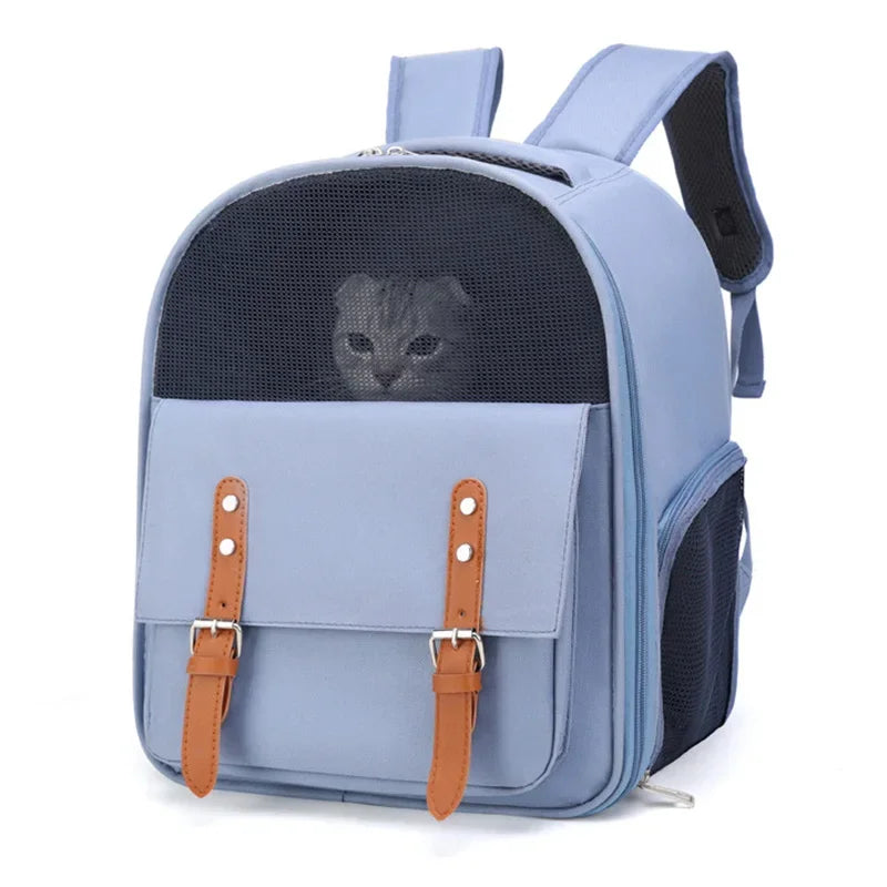 Mochila para transporte de gatos, bolsa respirável e moderna para viagem, para gatos e cães pequenos, suprimentos para animais de estimação