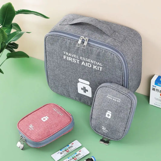 Kit de primeiros socorros para a família, 1 peça, portátil, para viagem, para uso externo, bolsa de armazenamento de medicamentos em camadas, grande capacidade, para uso doméstico