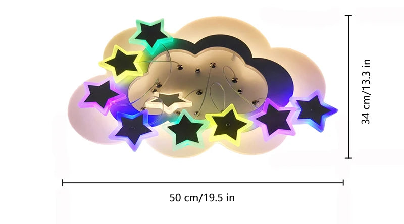 Kids Room Light Fixture Lamp For Children Kids Lamp For Bedroom Chandelier Kids Led Star Roof Light Kids Children Room Led Light