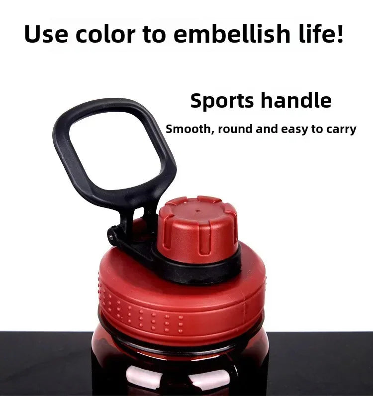 1 peça 1000ml copo criativo de grande capacidade garrafa esportiva de água para entusiastas de fitness garrafa agitadora de hidratação fácil de transportar
