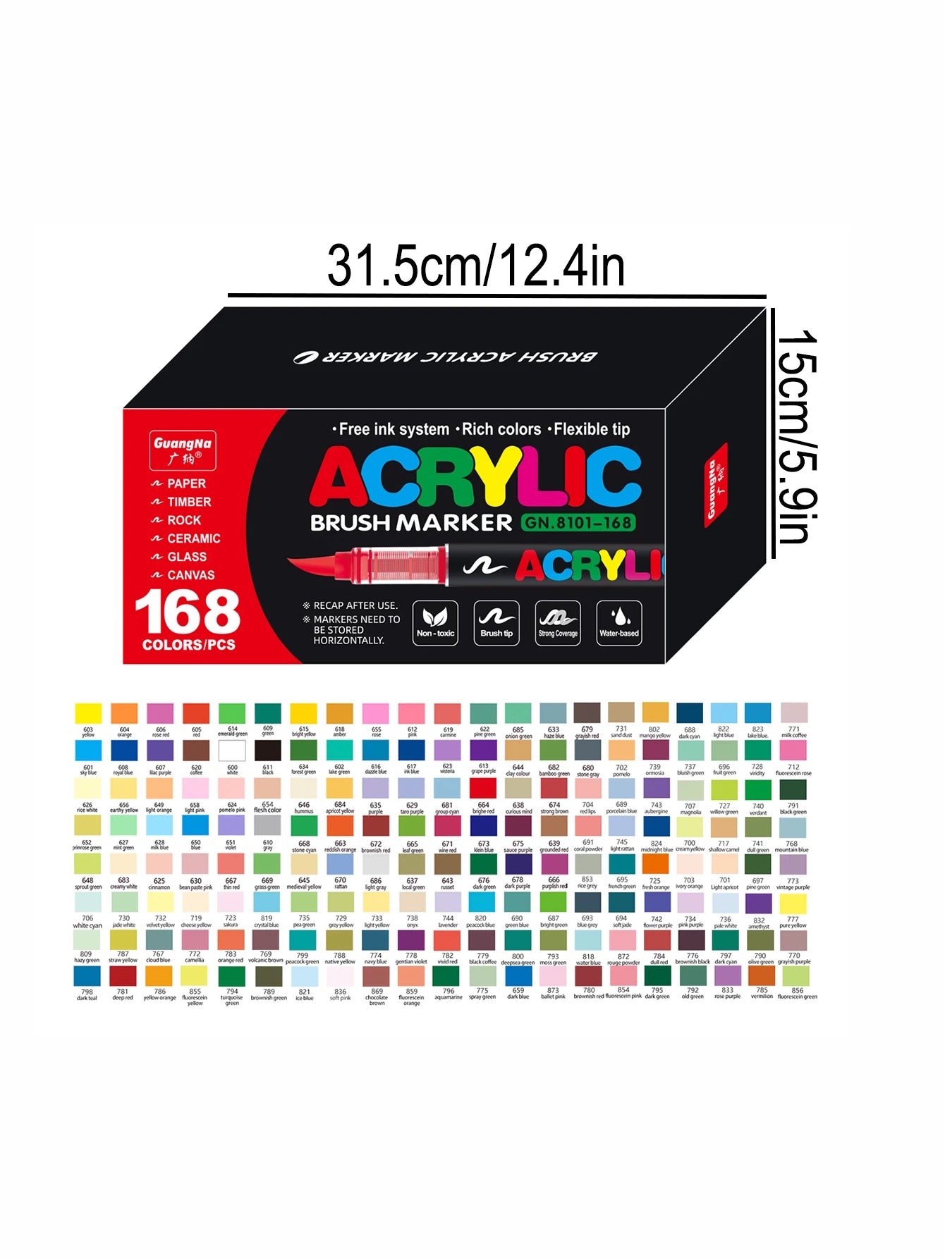 Conjunto de marcadores profissionais para artistas, 12-240 cores/caixa - Marcadores acrílicos líquidos de ponta macia para desenho em linha reta, pintura artística de grafite faça você mesmo