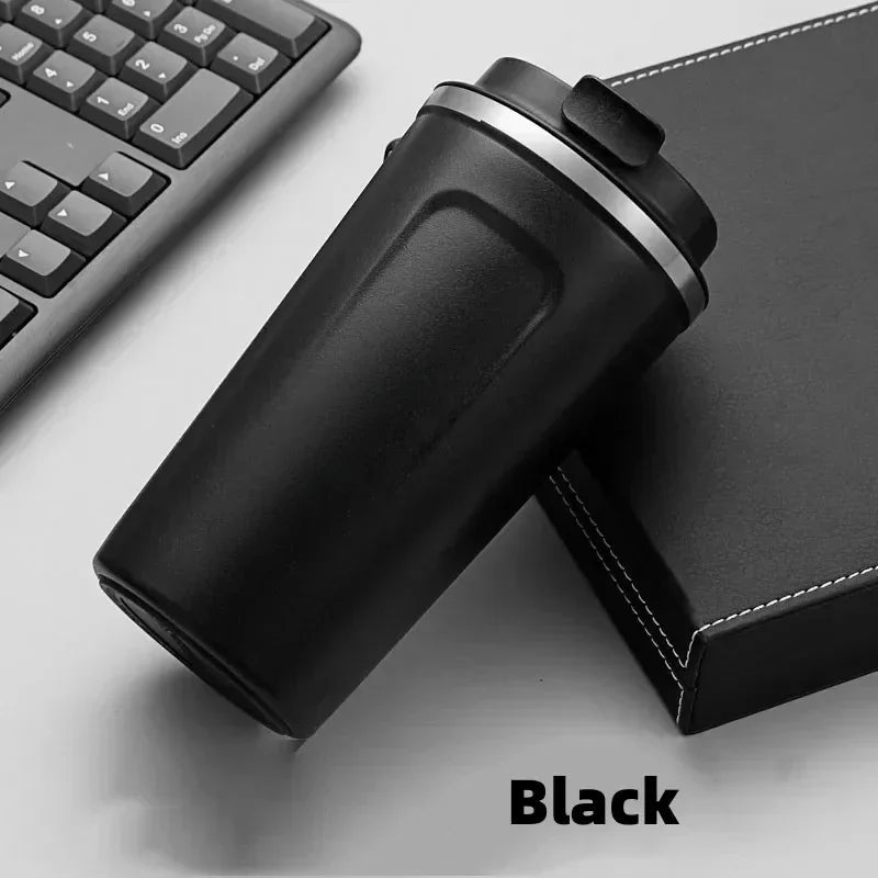 Caneca térmica de viagem de aço inoxidável 380/510ml para café, à prova de vazamento, garrafa térmica, chá, café, garrafa térmica a vácuo, copos isolados, quente