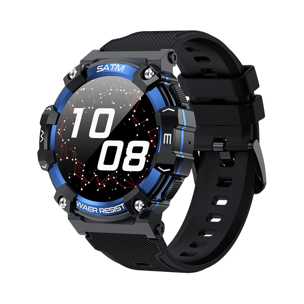 Relógio inteligente esportivo de fitness redondo masculino de 1,39 polegadas com Bluetooth para chamadas e voz com IA IP68 à prova d'água
