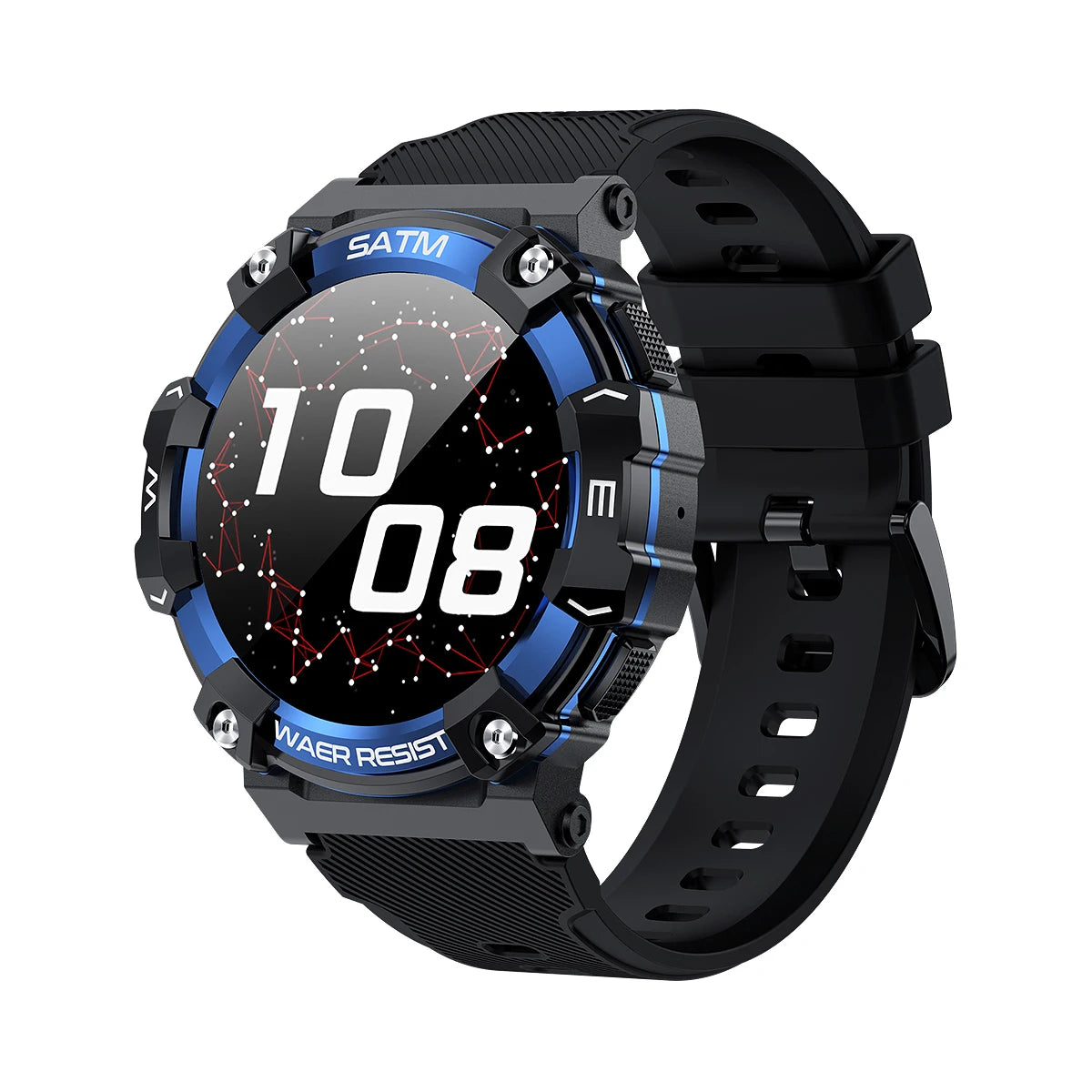Relógio inteligente esportivo de fitness redondo masculino de 1,39 polegadas com Bluetooth para chamadas e voz com IA IP68 à prova d'água