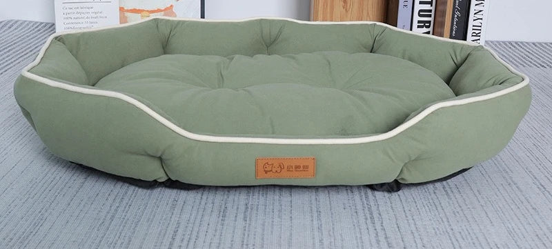 Solid Color Non Slip Soft Breathable High Rebound Dog Golden Fur Shiba Inu Mattress Sleeping Bed Large Dog Pet Bed Pet Supplies