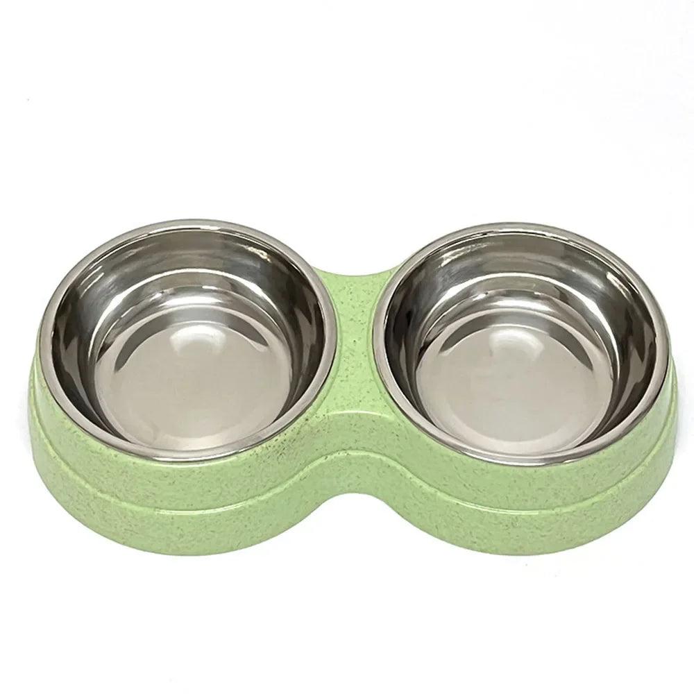 Tigela dupla para cães e gatos - Tigela 2 em 1 para comida e água para gatos médios, filhotes e suprimentos para alimentação de animais de estimação