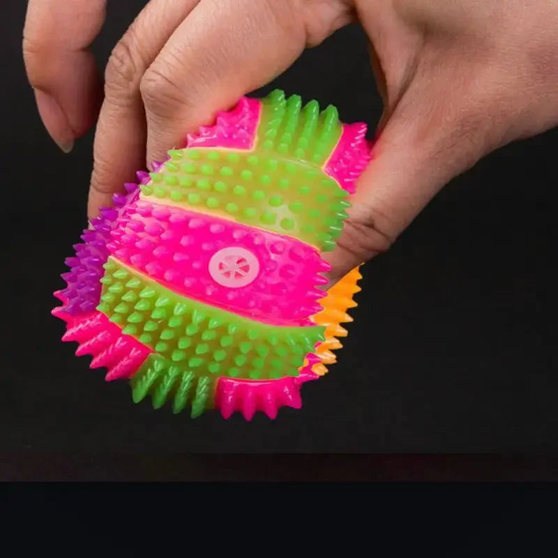 Bola de brinquedo para cachorro com luz de LED, bola de mastigar inflável para filhotes, brinquedo para molares, bola de luz colorida para animais de estimação, brinquedos interativos para gatos, suprimentos para pequenos animais de estimação