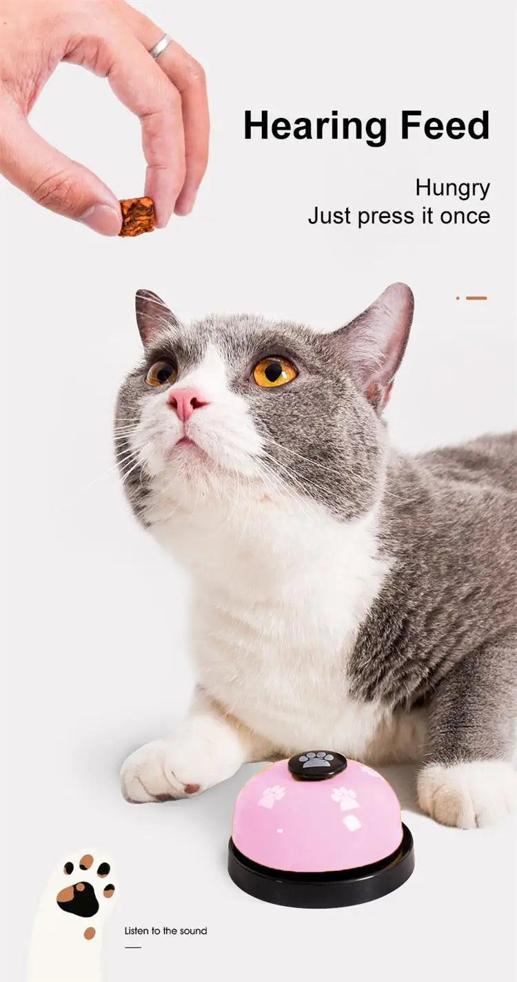 1 peça de brinquedo para treinamento de animais de estimação, jantar pequeno, sino, pegada, brinquedo para cachorro, chamada de cachorro, acessórios para cachorros, brinquedos para animais de estimação