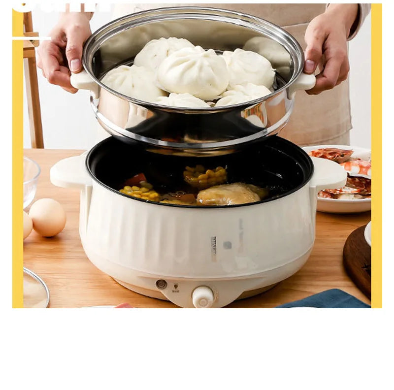 Panela elétrica multicooker de 220 V, camada única/dupla, 1 a 2 pessoas, panela antiaderente doméstica, panela de arroz, utensílios de cozinha