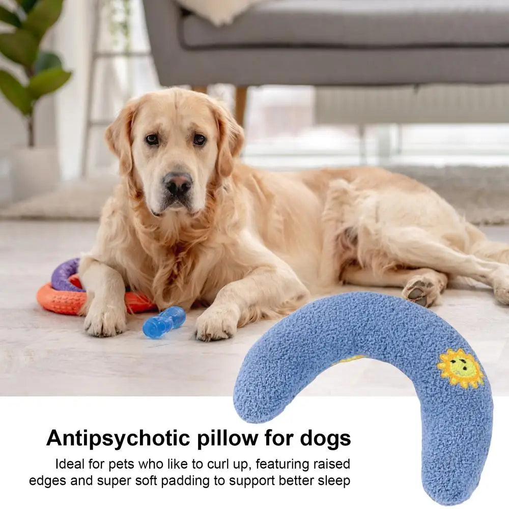 Travesseiro em formato de U para animais de estimação Travesseiro confortável em formato de U para o pescoço do animal de estimação para dormir Suprimentos para animais de estimação para gatos Gatinhos Filhotes Pequenos Médios e