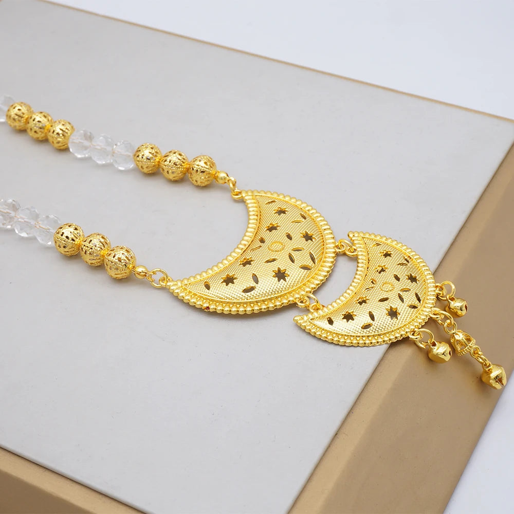 Conjuntos de joias finas 2023 para mulheres, presentes de casamento, colar, pulseira, brincos, anel, joias com contas africanas