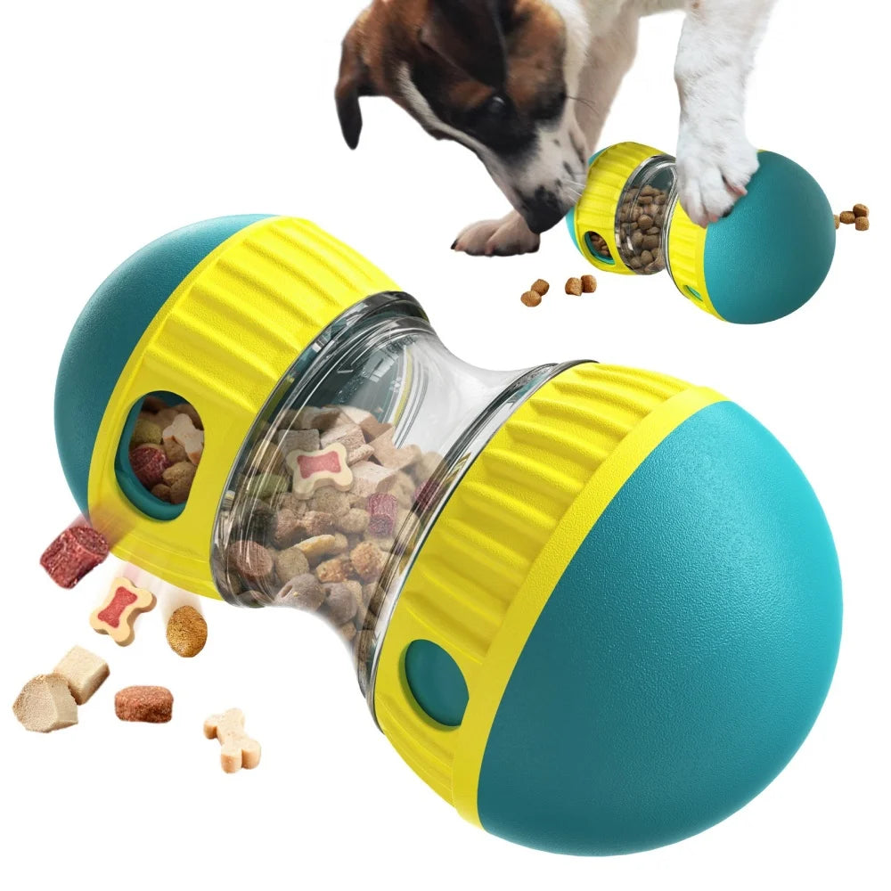 Brinquedo dispensador de petiscos para cães de pequeno, médio e grande porte, brinquedo interativo com vazamento de comida, alimentador lento ajustável, treinamento para beagle e gato