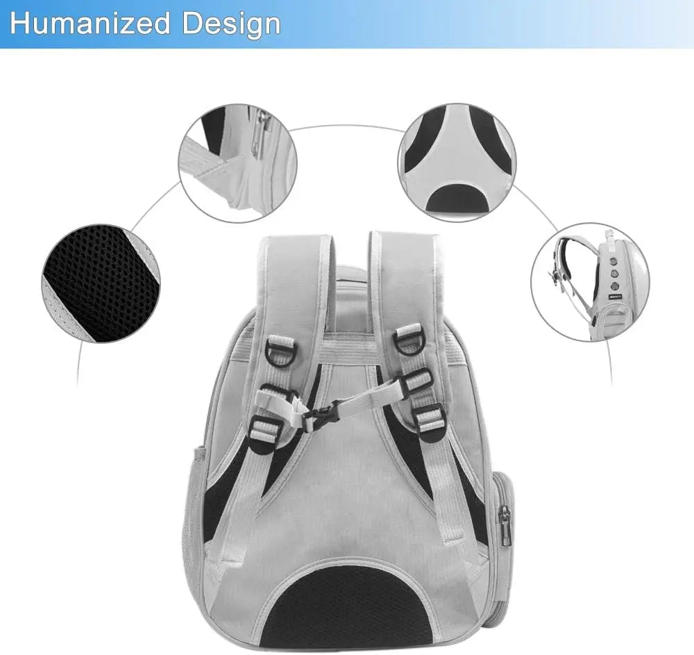 Mochila para gatos, bolsa respirável, cápsula transparente, portátil, para viagem ao ar livre, bolsa de ombro para animais de estimação, mochila para animais de estimação