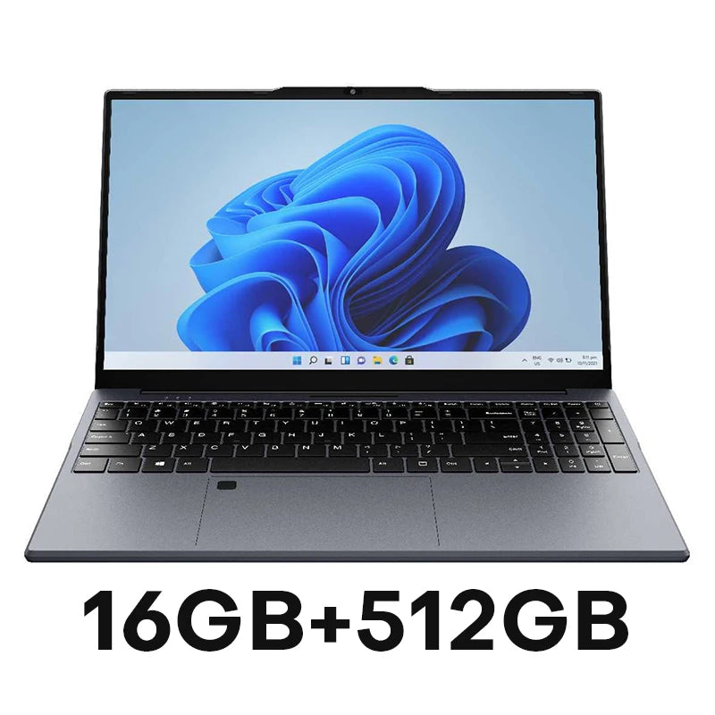 Computador portátil ultrafino Intel Core i7 6500U de 15,6" com Windows 11, 16 GB DDR4, SSD de 1 TB, notebook para jogos com desbloqueio por impressão digital