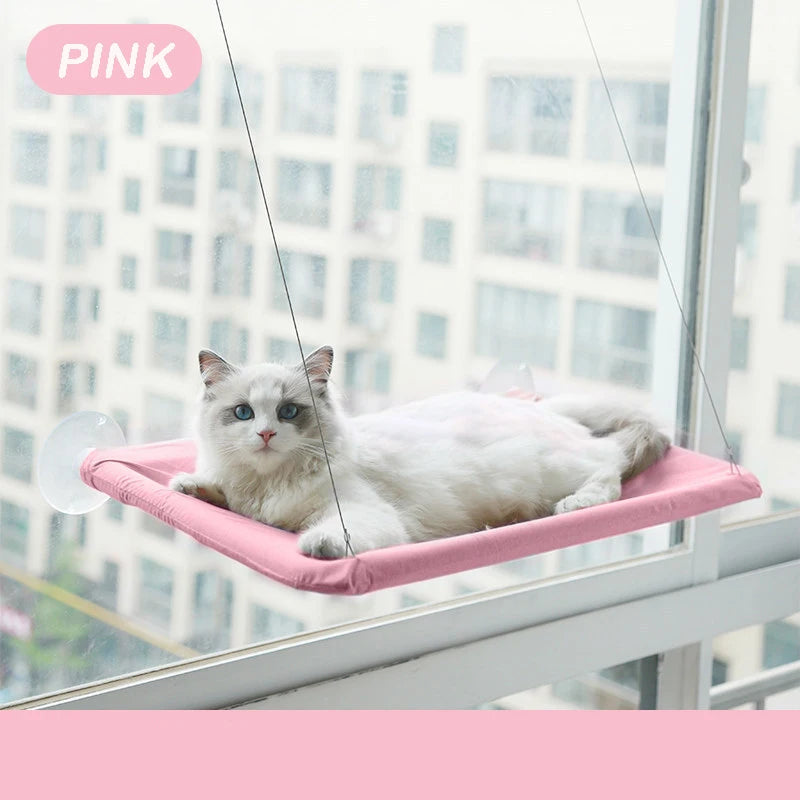 Rede para gatos, cama suspensa aérea para gatos, casa para gatos, estrutura de escalada para gatinhos, assento de janela ensolarado, ninho com capacidade para 20 kg, acessórios para animais de estimação