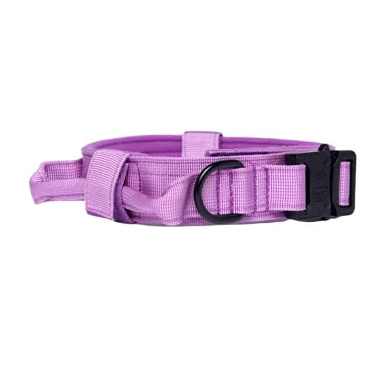 Strong Military Training Tactical Dog Collar with Control Handle and Heavy Quick-Release Metal Buckle for Medium Large Breed Dog