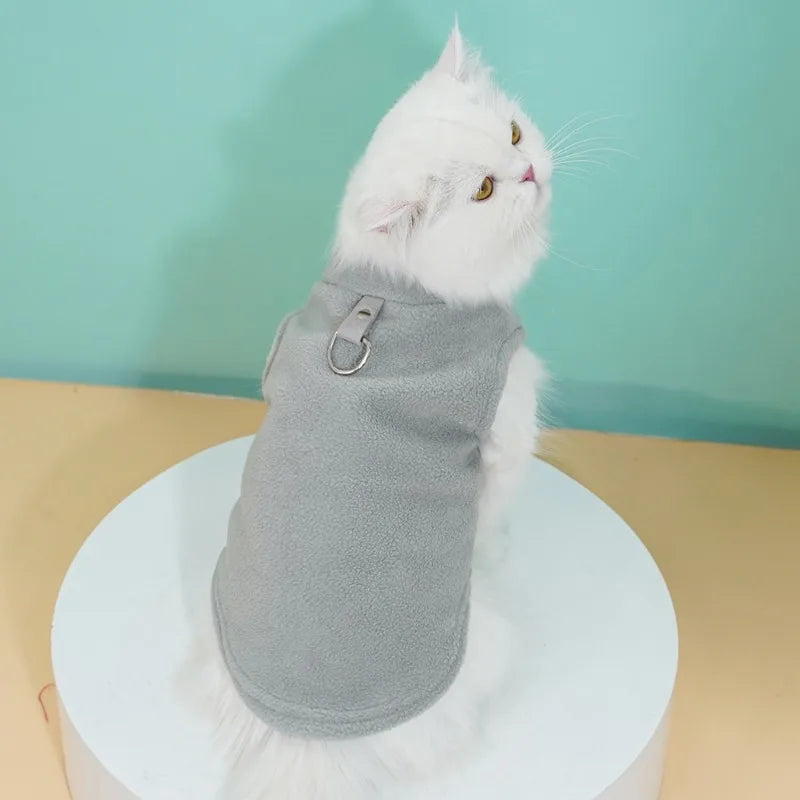 Roupas de lã macia para cães pequenos, filhotes, gatos, coletes, roupas para chihuahua, jaqueta de buldogue francês, casacos pug, atacado