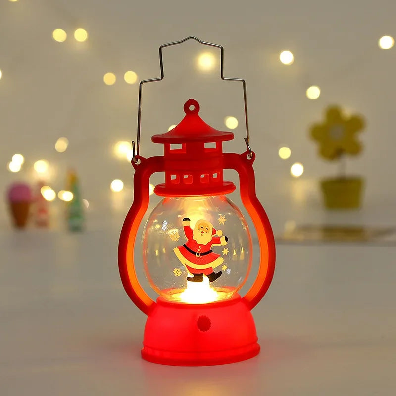 Enfeites de Natal 2025 com lanterna LED a pilhas, decorações de Natal para casa, Natal, Natal, Natal, Natal