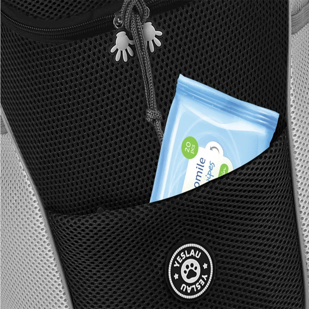 Mochilas para transporte de cães, mochilas confortáveis ​​para cães, bolsas para transporte de filhotes de estimação para ciclismo, caminhadas, camping, bolsa para transporte de cães