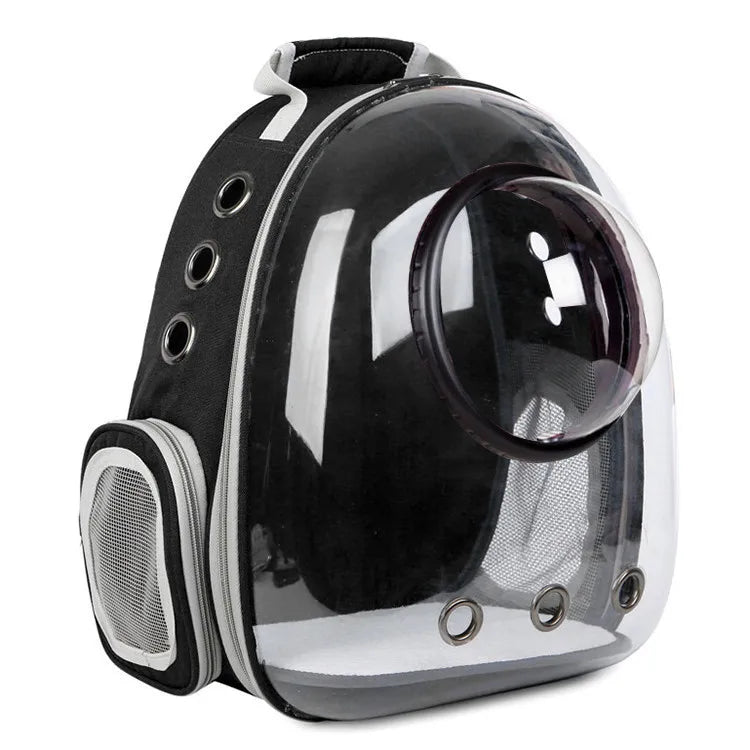 Mochila para transporte de animais de estimação, portátil, transparente, cápsula espacial, mochila para animais de estimação, bolsa de transporte para gatos, respirável, mochila para animais de estimação