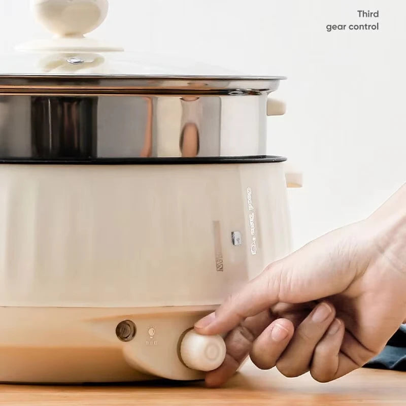 Panela elétrica multicooker de 220 V, camada única/dupla, 1 a 2 pessoas, panela antiaderente doméstica, panela de arroz, utensílios de cozinha