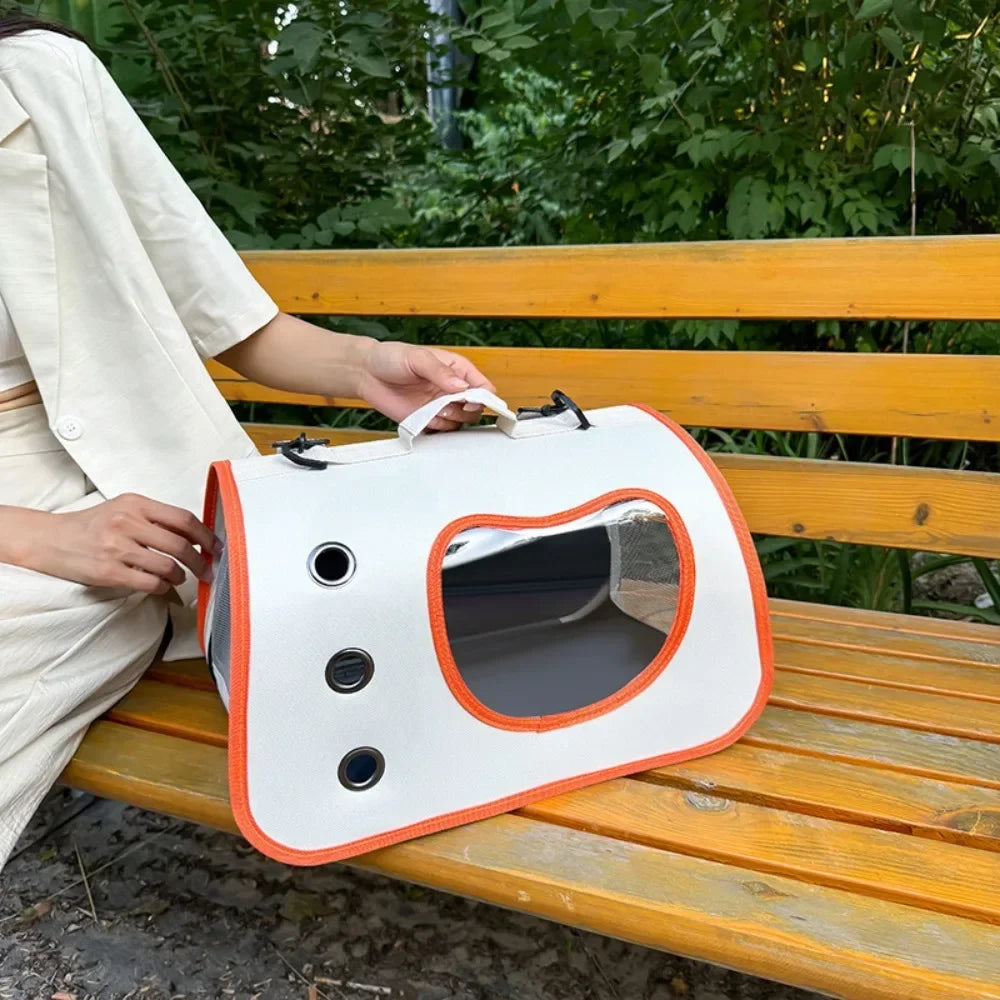 Bolsa de transporte portátil para gatos, bolsa dobrável para gatos, bolsa de ombro respirável para cães pequenos, gatos, bolsa de transporte para cães e gatos