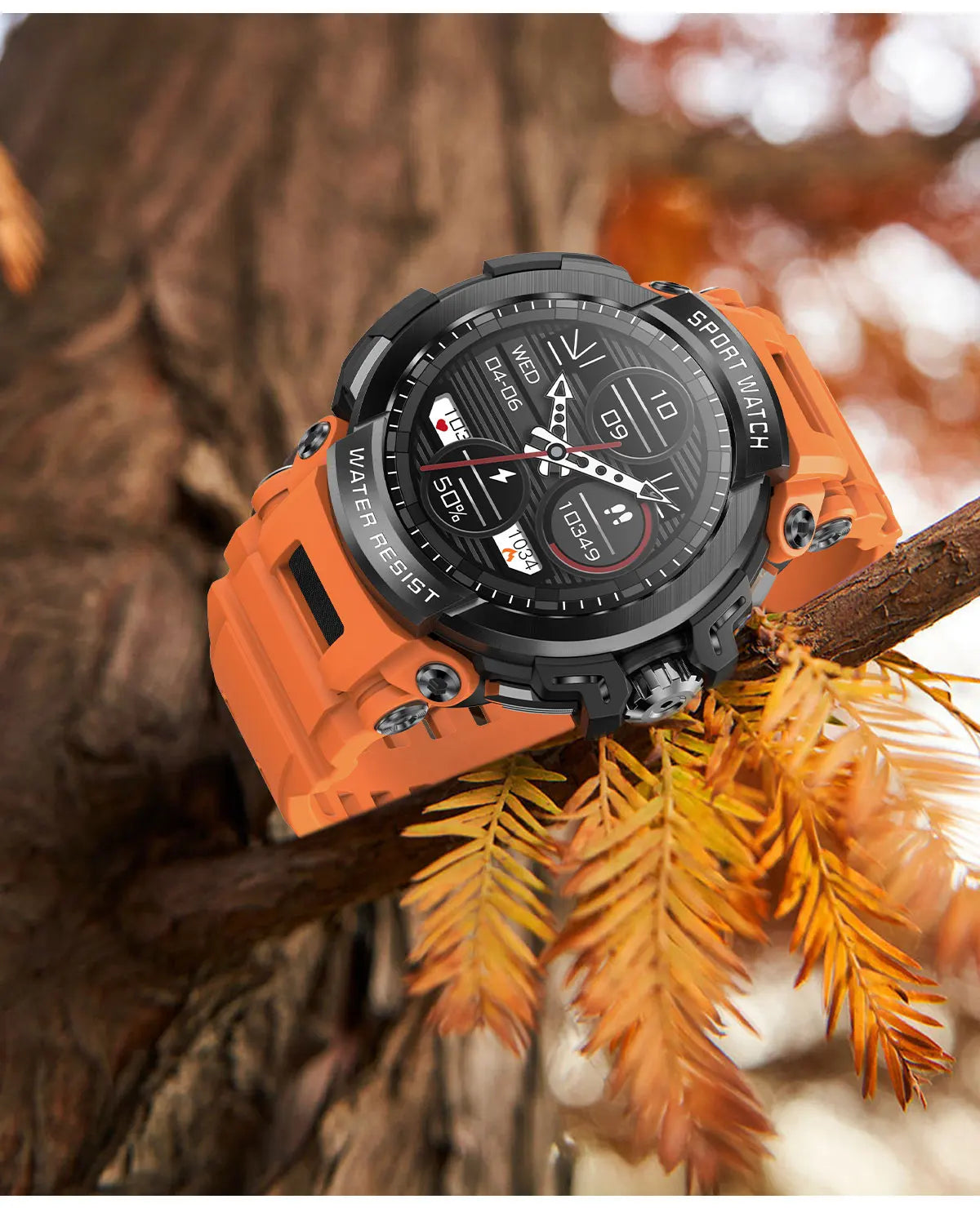 Novo Smartwatch Masculino 2025 com Tela HD de 1,5" e Chamadas Militares, IP68 à Prova D'água, 100 Modos Esportivos, com Bateria Grande de 600mAh