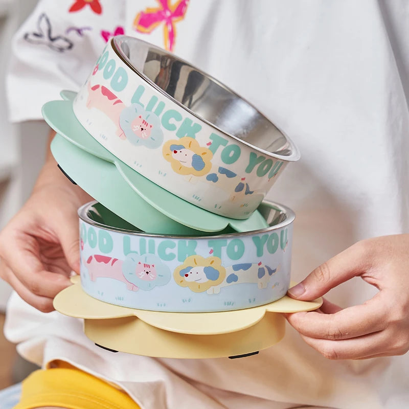 Tigela para alimentação individual de animais de estimação com grande capacidade. Design removível para fácil limpeza. Essencial para animais de estimação. Tigela para animais de estimação.