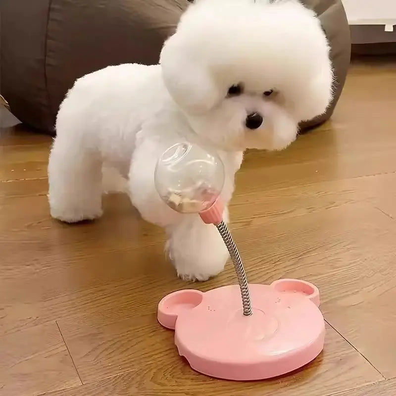 Dog Swing Feeder Ball Self-Entertainment Gadget, Shake & Feed Toy for Teddy, Bichon, Pomeranian & Other Pets