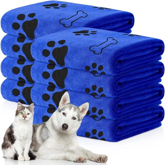 Toalha de microfibra de secagem rápida para cães, 1 peça, absorvente, produto para banho de animais de estimação, toalha de banho de secagem rápida, pano de limpeza de carro, suprimentos para animais de estimação