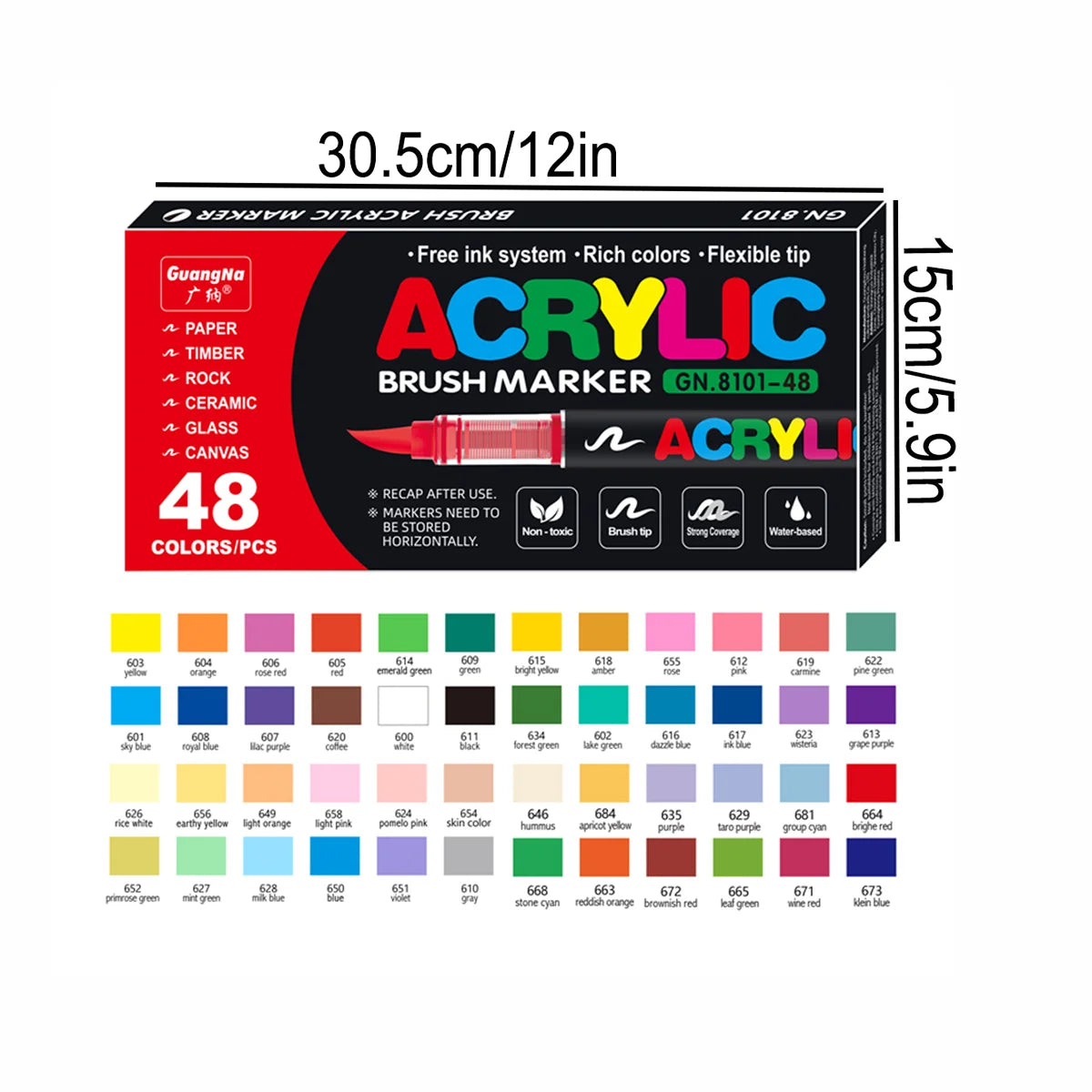 Conjunto de marcadores profissionais para artistas, 12-240 cores/caixa - Marcadores acrílicos líquidos de ponta macia para desenho em linha reta, pintura artística de grafite faça você mesmo