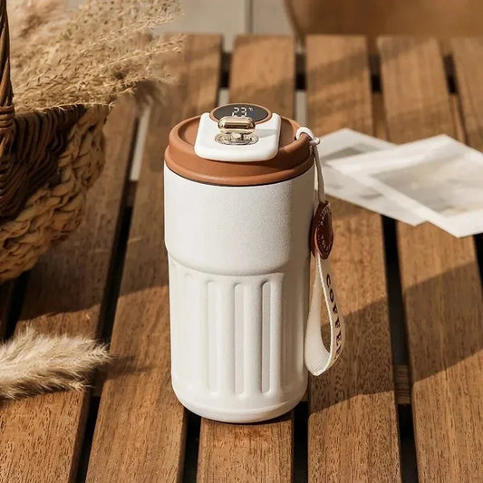 Copo isolado de aço inoxidável com display de temperatura, copo de café inteligente para carro, copo de água, presente, ferramenta para beber