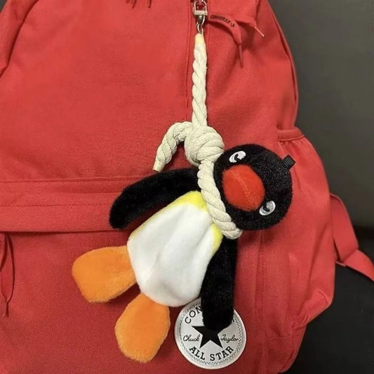 Chaveiro de pelúcia pinguim fofo de 16 cm, pingente de mochila, chaveiro criativo de animal, acessórios para bolsas femininas e femininas