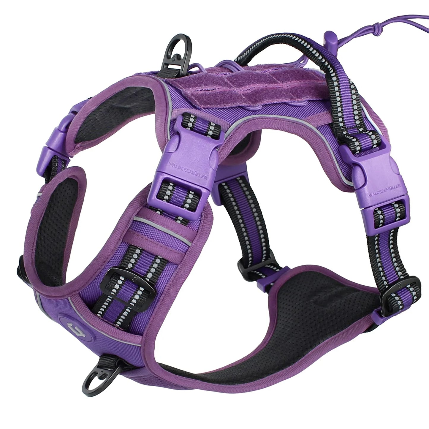 Arnês tático para cães, sem puxar, ajustável e respirável, colete MOLLE para cães de médio e grande porte, refletivo, militar