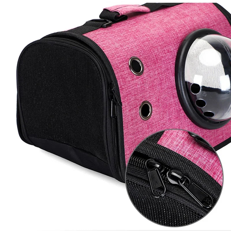 Bolsa de viagem portátil para animais de estimação, transparente, dobrável, respirável, mochila para gatos, leve, portátil, para transporte de animais de estimação, essencial para viagem