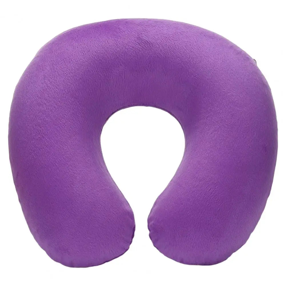 Travesseiro de pescoço em forma de U, travesseiro inflável para alívio da fadiga, travesseiro de viagem, encosto de cabeça para voo, almofada em forma de U para avião