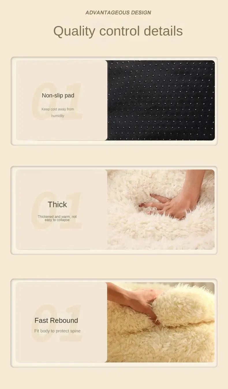 Bed for Cats Warm Cushions Accessories Pet Products Winter Supplies Dog Mat Goods Things Beds Accessory Puppy Basket House