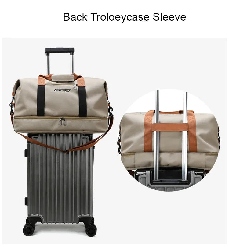 Bolsa de ginástica para viagem, bagagem para curta distância, bolsas de fitness portáteis, bolsa de ombro transversal, bolsa de peito, bolsas de mão, bolsa de mão para viagem, bolsa de fim de semana
