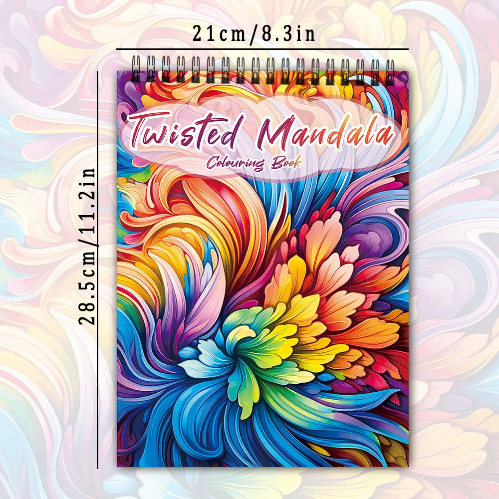 Livro de colorir em espiral - 30 folhas, livro de colorir para adultos, 11,3 x 8,3 polegadas, papel grosso de 100 g, livro de desenho, presente de boas-vindas para o feriado