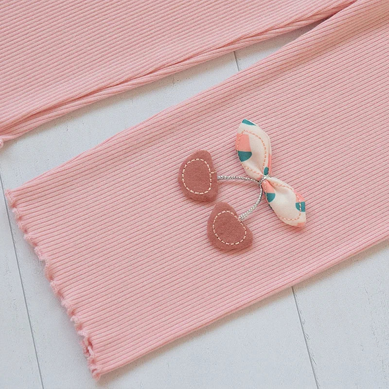 Kids Leggings Cherry Decoration Kids Leggings for Girls 2 To 7 Years Kids Pants Clothes Girls  Children Leggings Girls