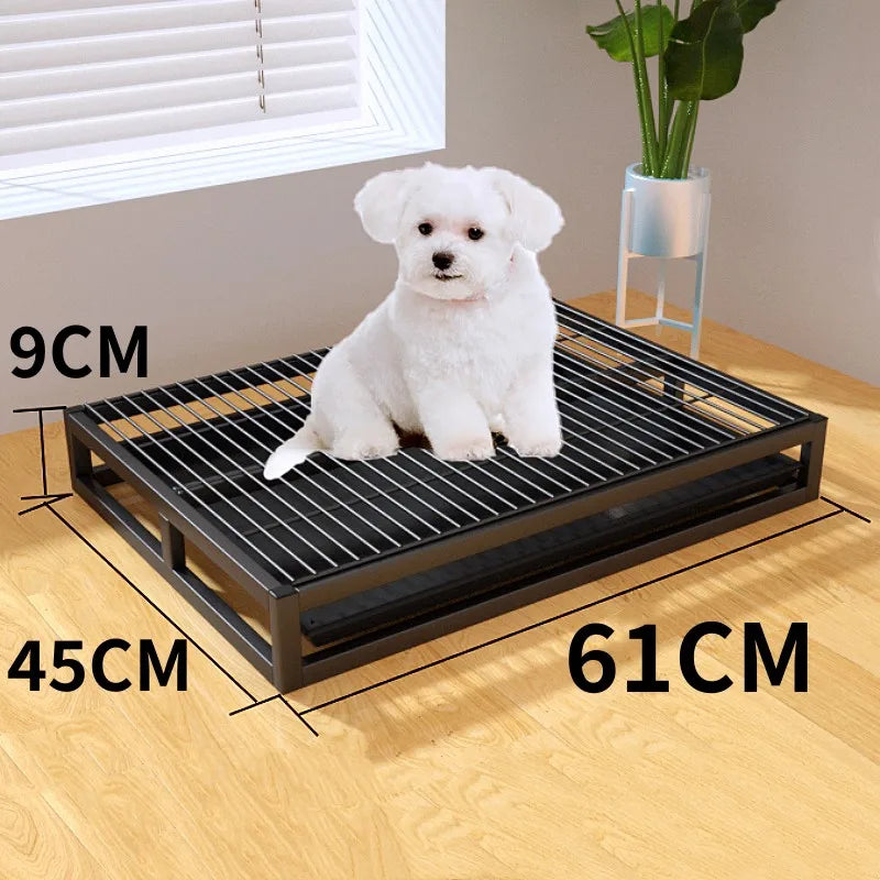 Caixa de areia para cães, caixa de areia para cães de interior, banheiro de aço inoxidável para cães pequenos, caixa de areia para treinamento, banheiros laváveis ​​para cães, coletor de cocô de animais de estimação