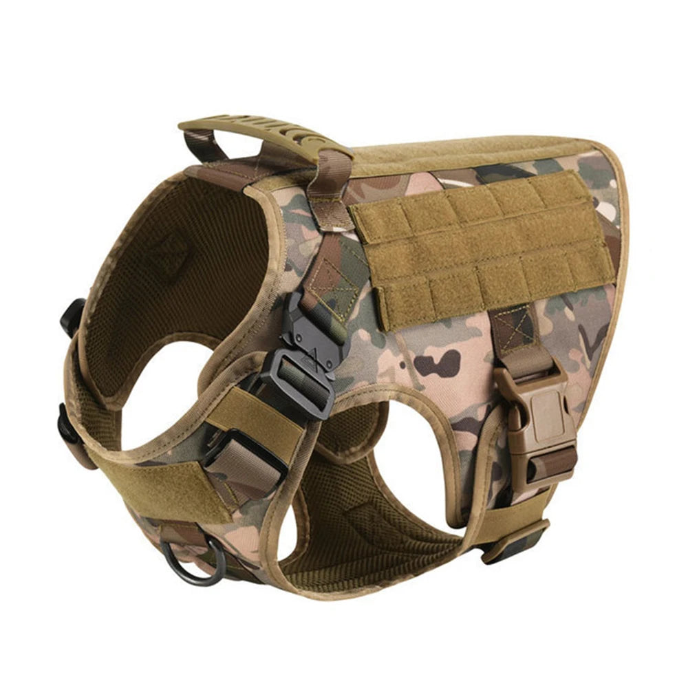 Conjunto de peitoral e guia para cães grandes, colete de treinamento para pastor alemão malinois, colete e coleira para cães de médio e grande porte