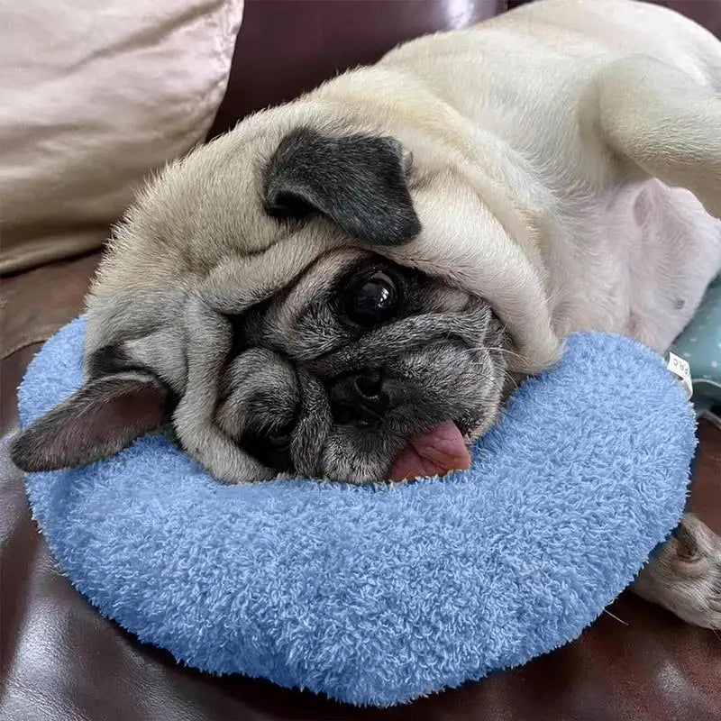 Travesseiro em formato de U para animais de estimação Travesseiro confortável em formato de U para o pescoço do animal de estimação para dormir Suprimentos para animais de estimação para gatos Gatinhos Filhotes Pequenos Médios e