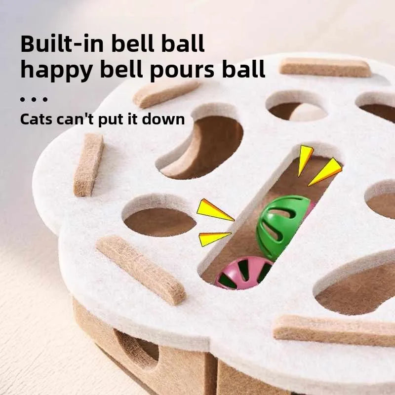 Brinquedos para gatos de estimação, caixa de quebra-cabeça de feltro, exercício interativo, jogo de caça para gatos domésticos, acessórios esportivos e entretenimento