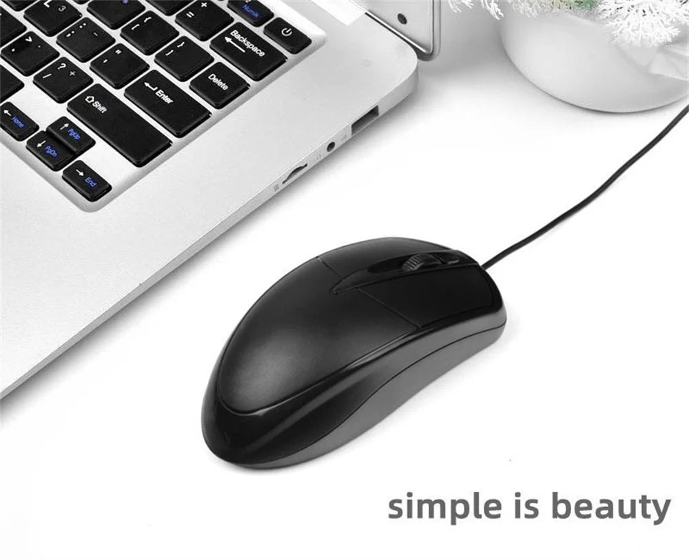 Mouse óptico com fio USB para computador, mouse gamer para laptop e notebook, mouse para uso doméstico e escritório