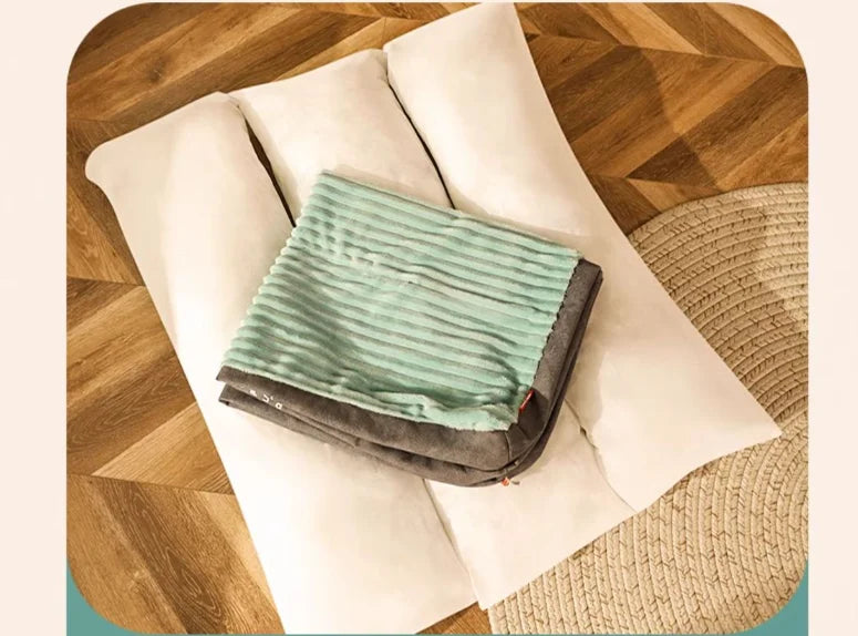 Soft Pet Dog Bed Winter Warm Dog Sleeping Mat Corduroy Pet Mat for Cats Dogs Fluff Sleeping Removable Pet Beds Pet Supplies
