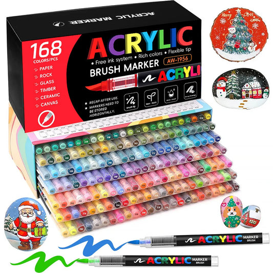 Conjunto de canetas marcadoras líquidas Direct de 12 a 168 cores, faça você mesmo, desenho à mão, grafite, tinta acrílica, perfeito para artistas/estudantes