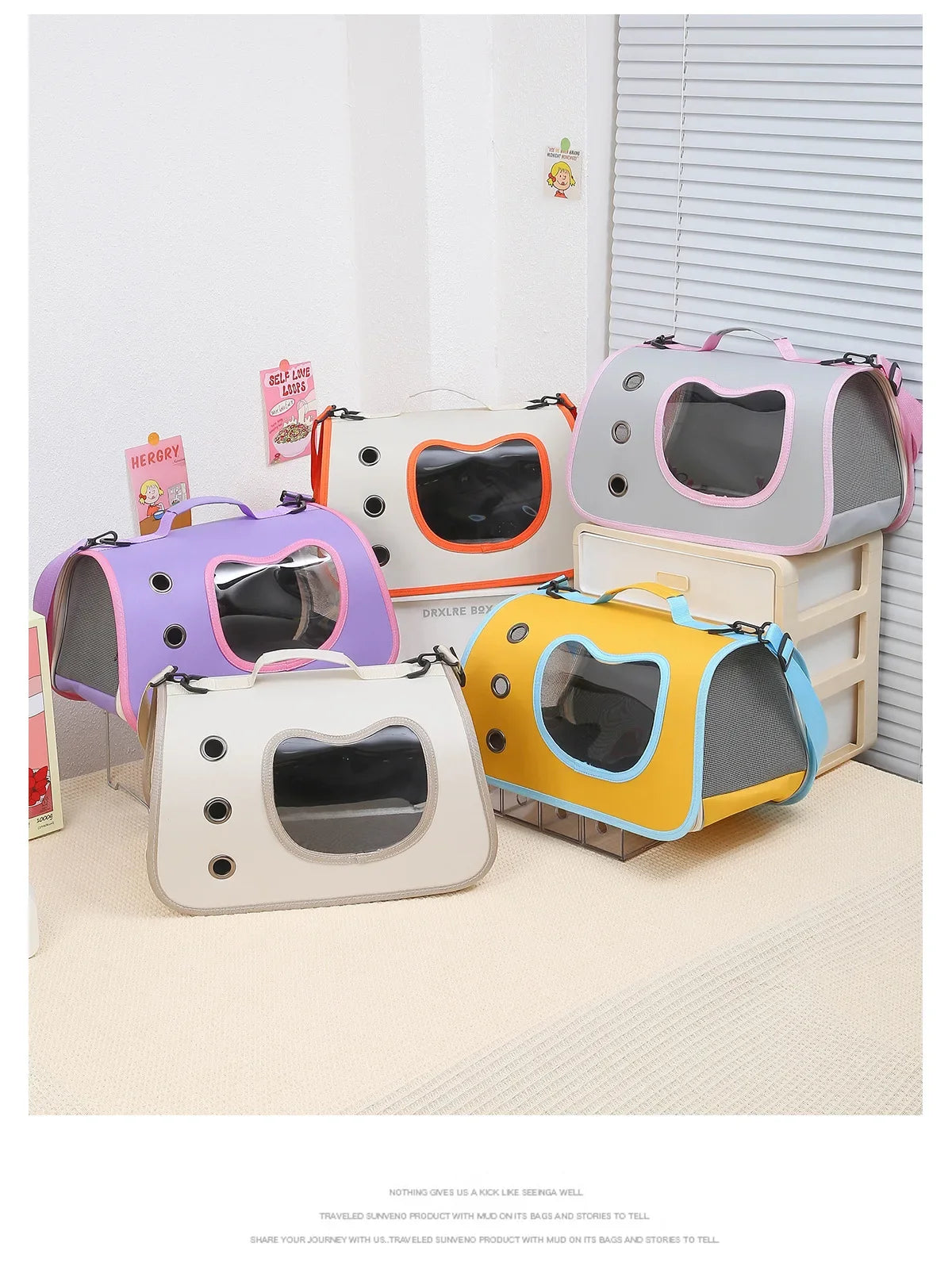 Bolsa para gato de estimação, bolsa portátil para cachorro, mochila respirável para transporte de cães pequenos, dobrável para gatos, bolsa de transporte para viagens em grandes espaços