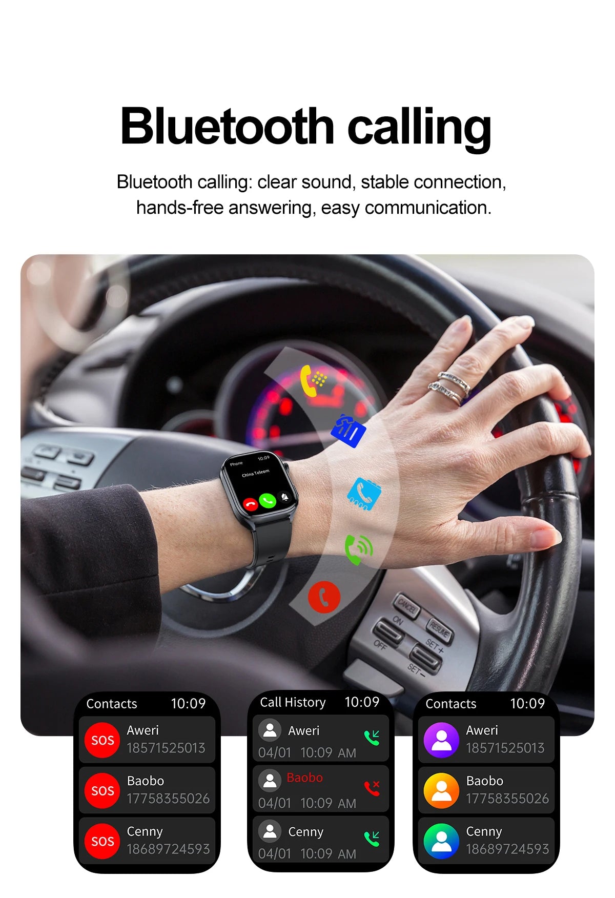 Novo relógio inteligente masculino 2025, pressão arterial, saúde, oxigênio no sangue, ácido úrico, lipídios, rastreador de fitness, relógios Bluetooth, chamada, ECG, smartwatch
